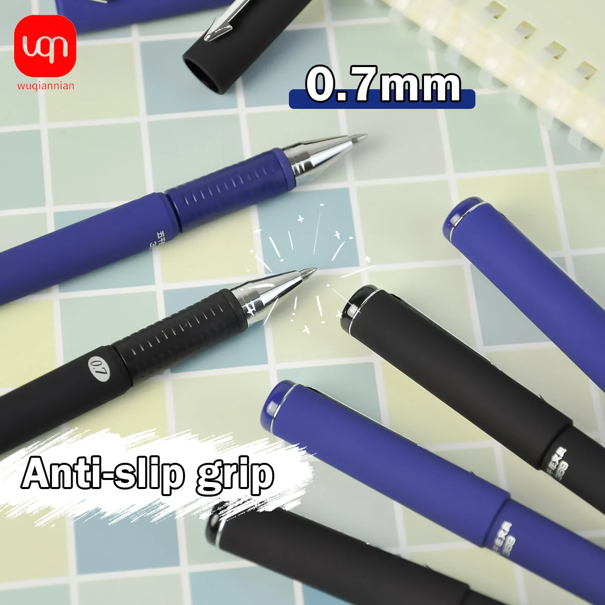 WQN-3/6/12PCS 0,5mm Spitze Matte Gel Stift Schwarz/Blau Tinte Glattes Schreiben Lernen Stift für Schreiben Und Schreibwaren – Detail 2