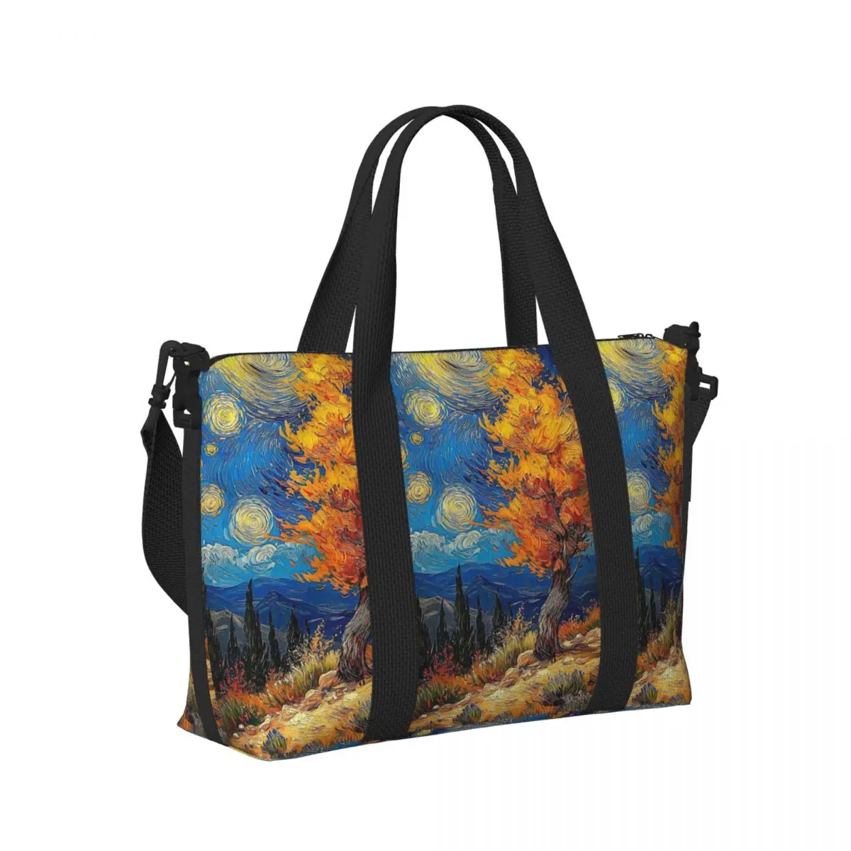 

Vincent Van Gogh Oil Painting Art Beach Travel Bag Large Capacity Tote Bags for Gym Sport Women Shopping Duffle Shoulder Bag