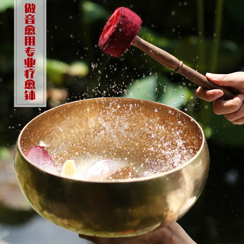 Nepal Handmade Copper Singing Bowl for Yoga Meditation Healing Professional Buddhist Sound Bowl Mindfulness Peaceful Instrument