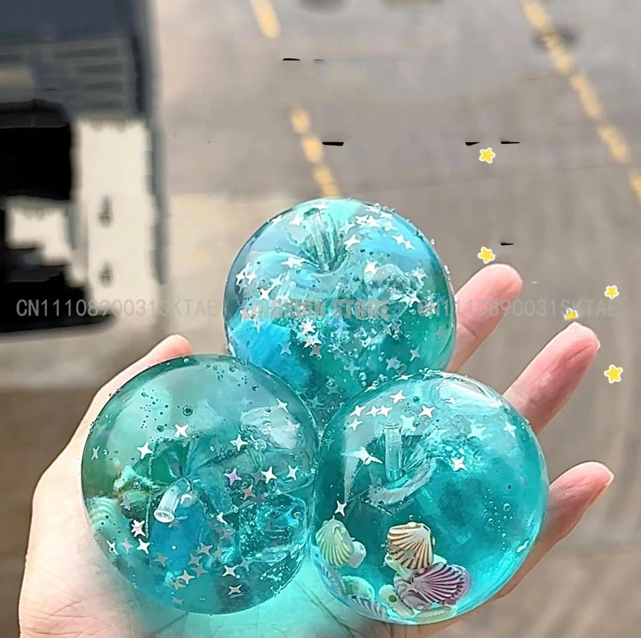 

1/3 PCS Ocean Ice Cubes Squishy Toy Maltose Decompression Toy Handmade Ball Intellectual Development Fidget toy stress ball