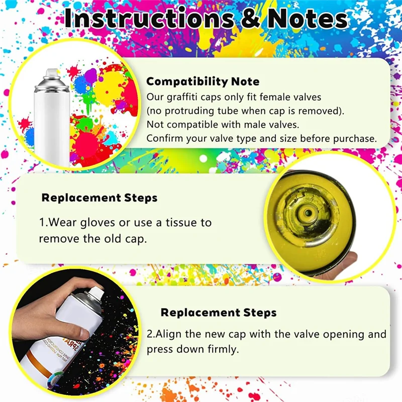 Set Of 30 Graffiti Spray-Paint Nozzles, Highly Durable Caps And Tips For Spray Cans Replacement-AC82