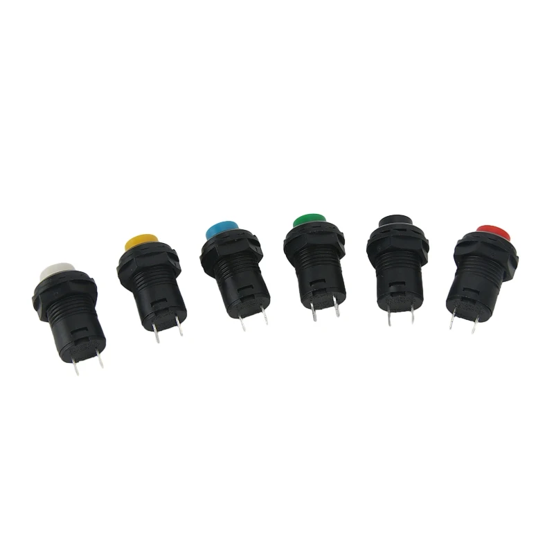 6pcs Self-Lock /Momentary Pushbutton Switches DS228 DS428 12mm OFF- ON Push Button Switch 3A /125VAC 1.5A/250VAC DS-228 DS-428