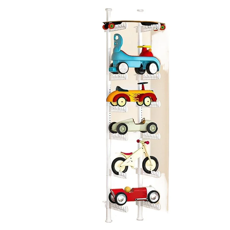 

baby toy car storage rack, home floor-to-ceiling non-punching skateboard bicycle storage rack