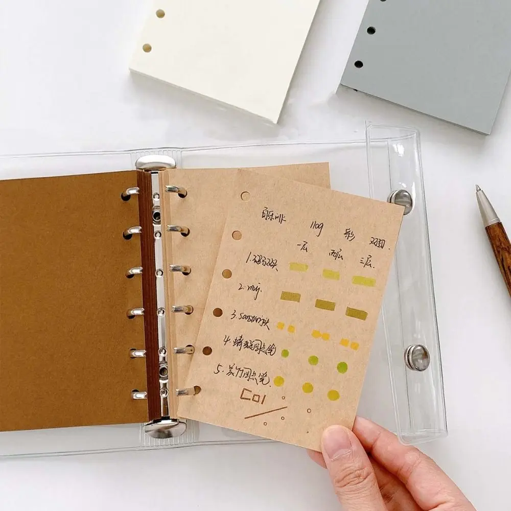 50Sheets A7 Loose-Leaf Notebook Refill Paper 6-hole Separator Page Paper Inner Refill Binder Paper Pages