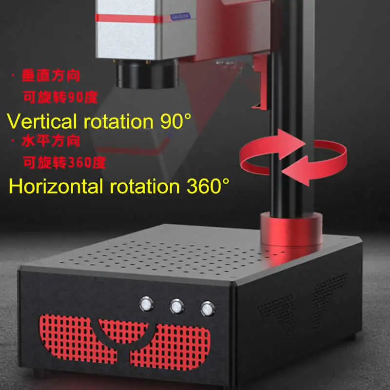 Fiber Laser Engraving Marking Machine Optical Portable Raycus 50W 30W 20W Jewelry Steel Cutting Engraver with Rotary Axis Option