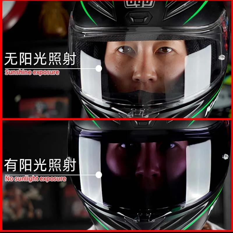 โฟโตโครมิคไวเซอร์สำหรับ AGV K5 K3SV K5-S K5S หมวกกันน็อค K1 K3-SV อุปกรณ์เสริมกระจกบังลมเลนส์ออโต้โครมิก