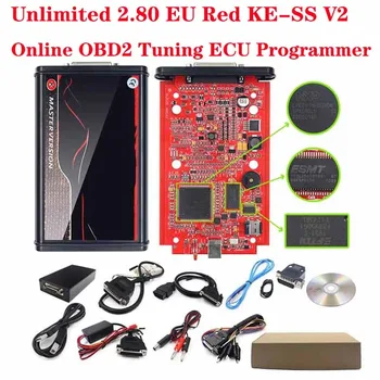 Ecu chip tuning para kess v5.017 on-line v2 v2.80 acessório do carro vermelho pcb ferramenta de programação ferramentas atualização energia obd2 kit reparo