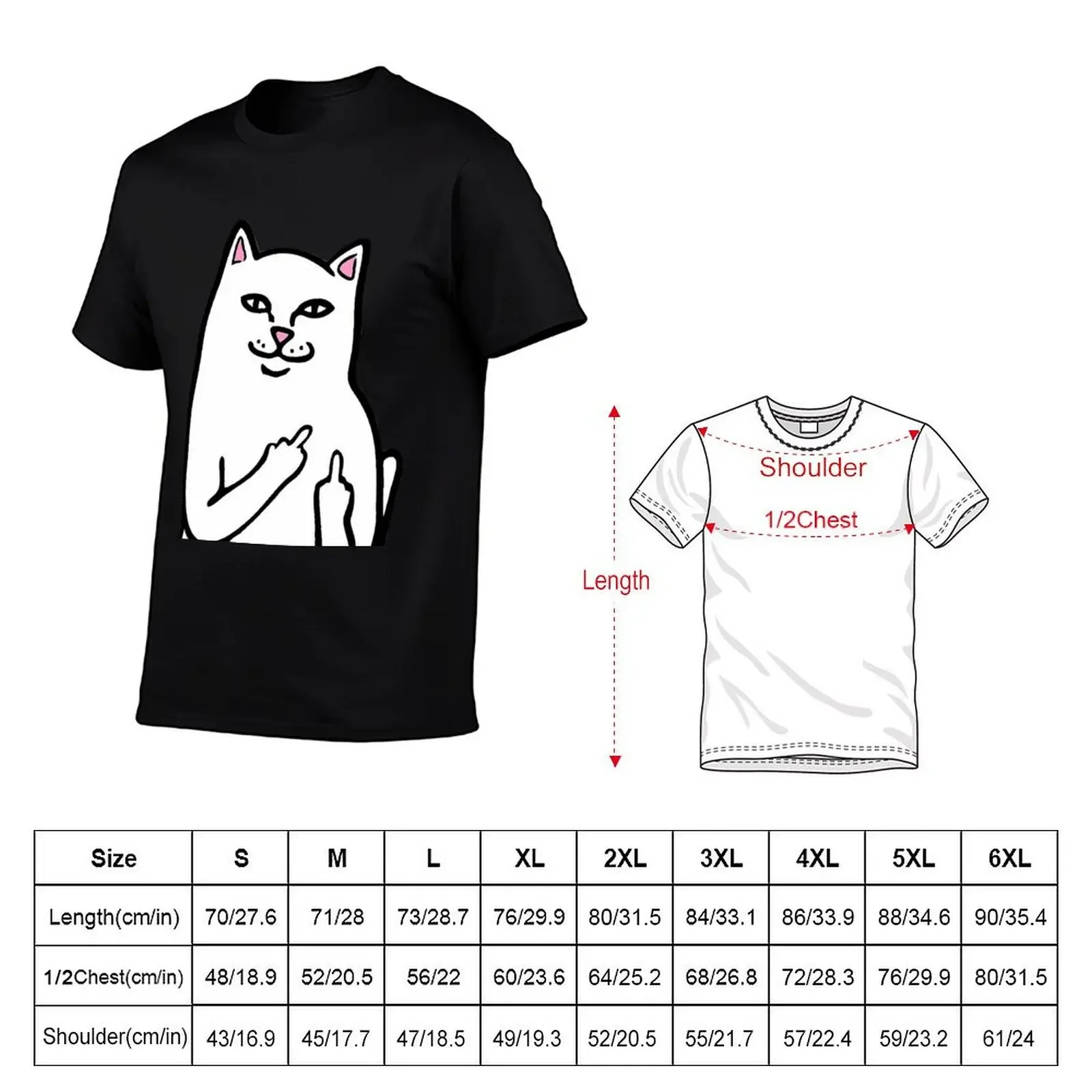 Vintage Cat Midle Finger Call Me T-Shirt vintage custom t shirt blanks korean fashion t shirt men