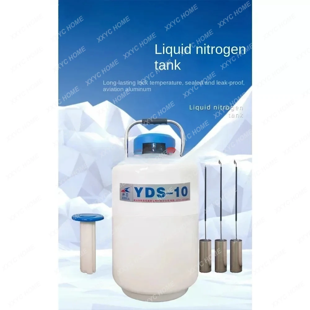 Recipiente de nitrogênio líquido com tanque YDS-10 Dewar criogênico de alta qualidade 10/20L