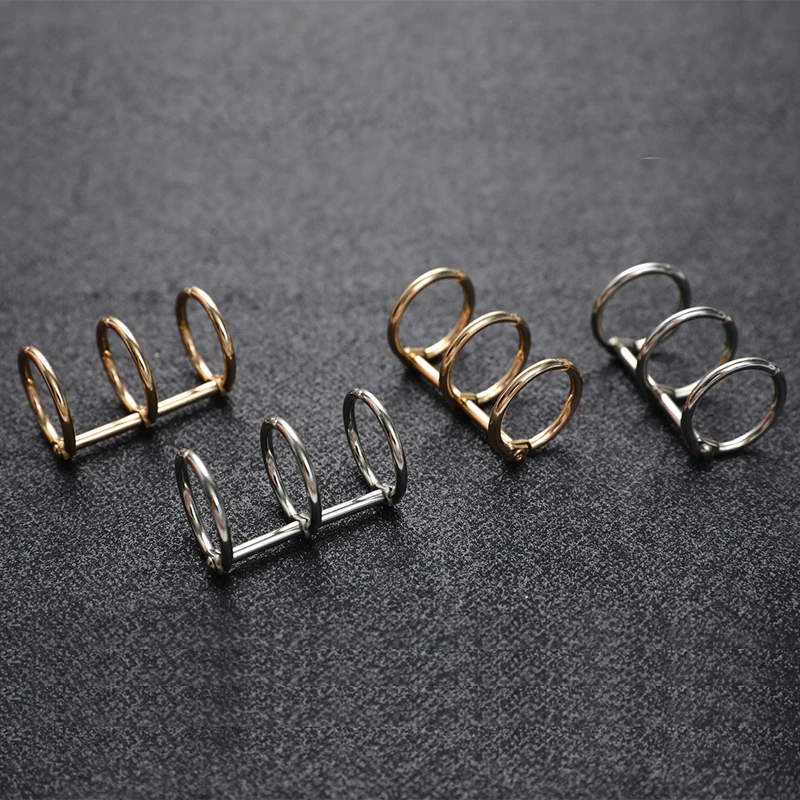 2 Pçs/set Metal Folha Solta Livro Fichário 3 Anéis Para Notebook Álbum Scrapbook Clip