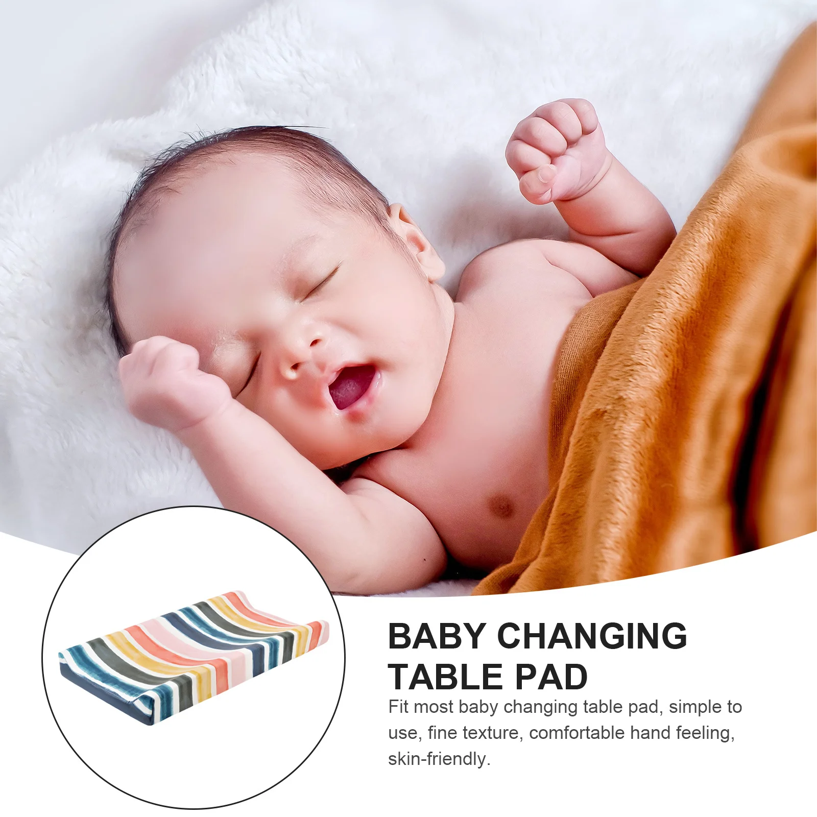 غطاء وسادة طاولة تغيير الحفاضات قابل للغسل وإعادة الاستخدام، ورقة تغيير الحفاضات ناعمة ومريحة وصديقة للبشرة وقابلة للتنفس وسهلة الإزالة #1