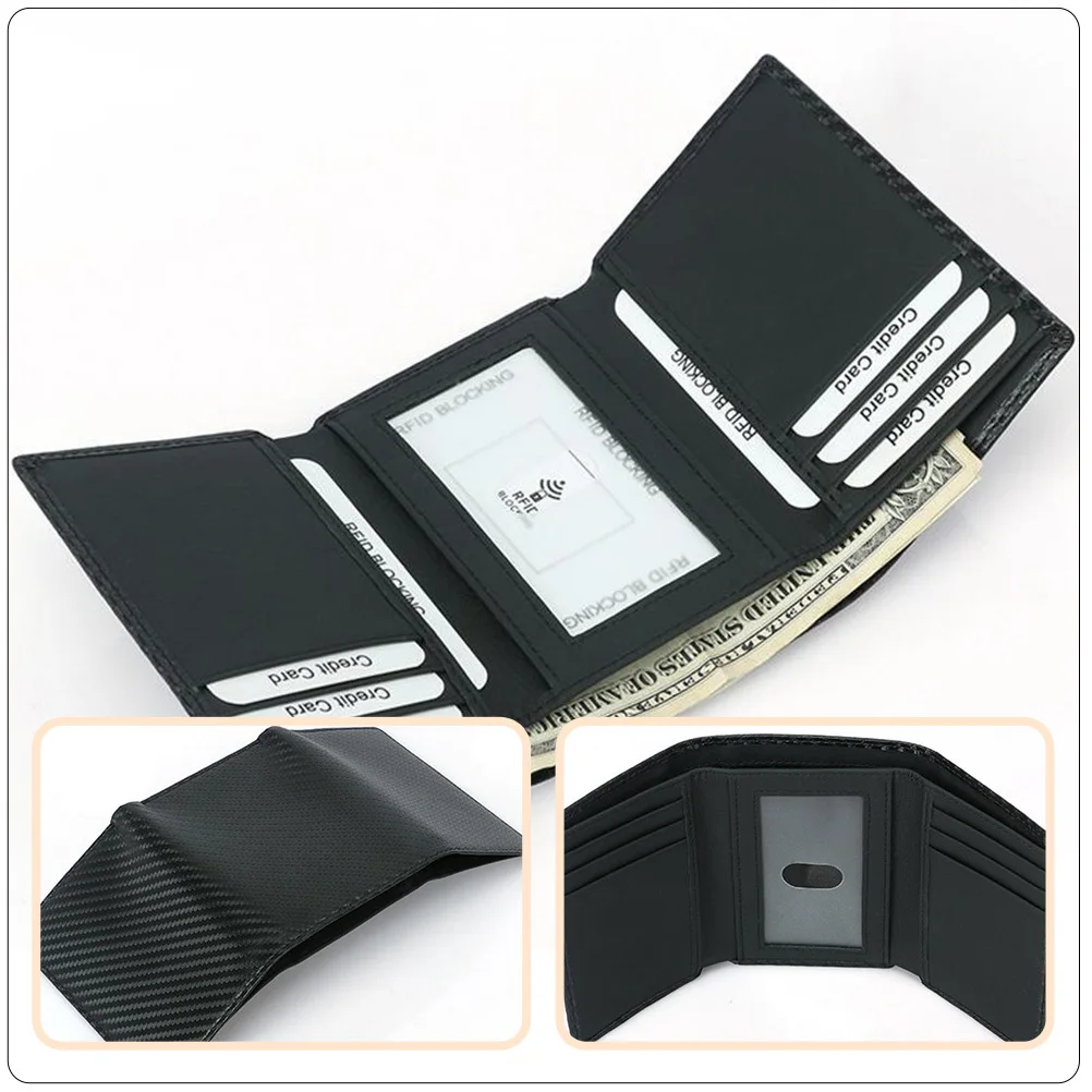 

1Pcs Carbon Fiber Wallet for Men Premium Large Capacity Foldable Wallet Multifunctional Men Purse Credit Cards Holder
