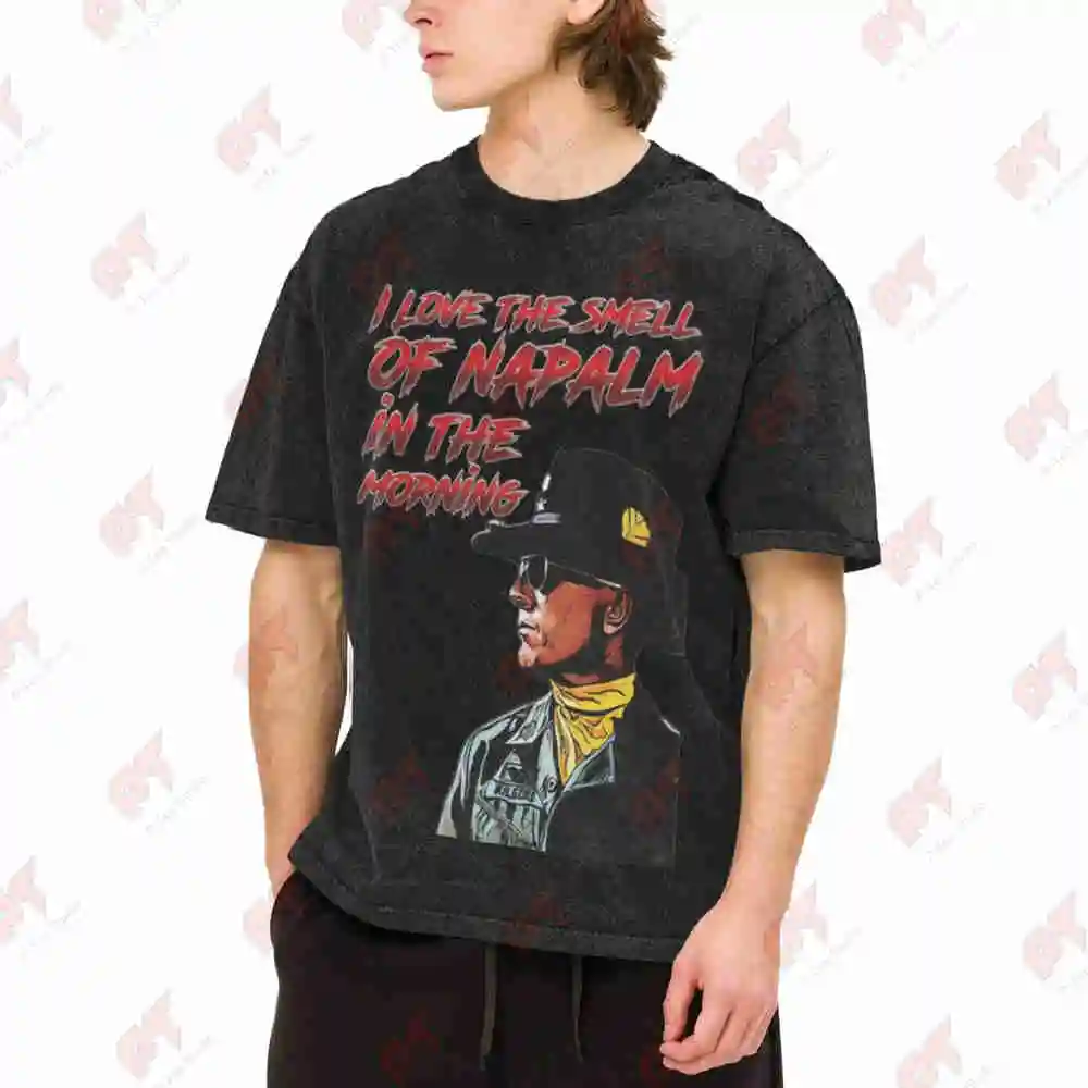 Napalm In The Morning Vintage Washed Tee Pure Cotton T-Shirt