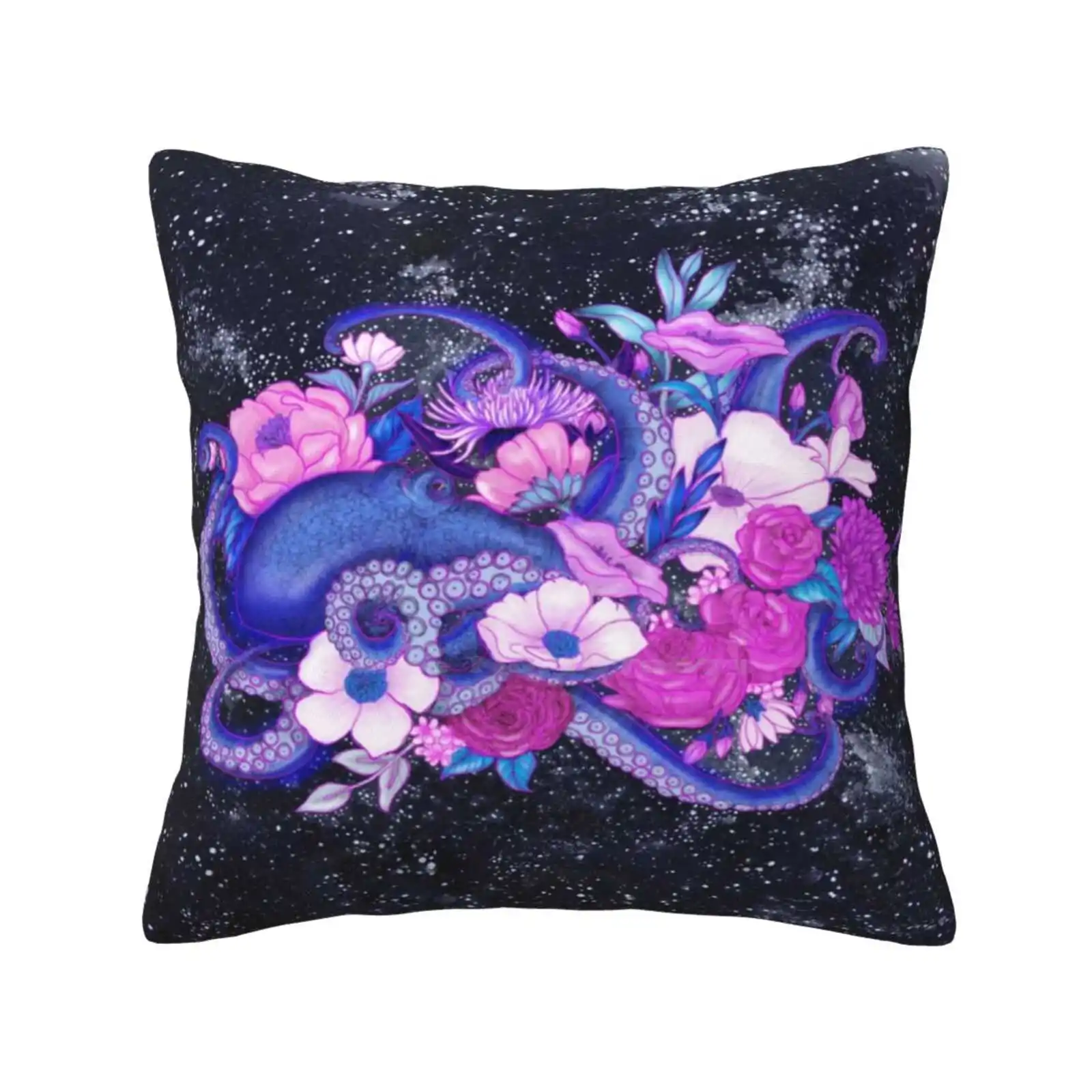 Magic Ocean : The Octopus Coloured Version Bedroom Office Hug Pillowcase Magical Ocean Stars Cosmic Surreal Octopus Tentacles