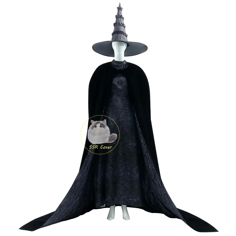 

Movie Elphaba Thropp Cosplay Costume Black Dress Hat Uniform Wicked Witch of The West Halloween Party Womenx;8'm6,