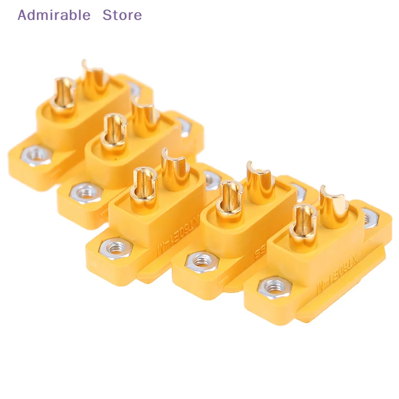 [W]5pcs AMASS XT60E-M Mountable XT60 Male Plug for RC Drone FPV Racing Fixed Board