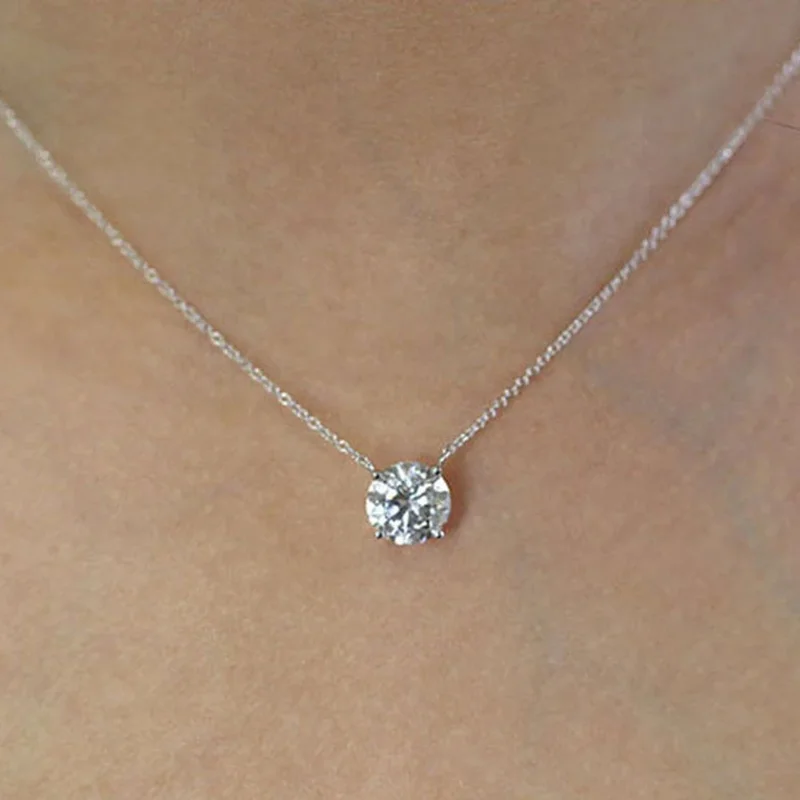 Lnngy 1CT 2CT 3CT zertifizierte Moissanit-Anhänger-Halskette für Damen, S925-Sterlingsilber, Solitär-Tropfen-Halsketten, Schmuck, Geschenk – Detail 14