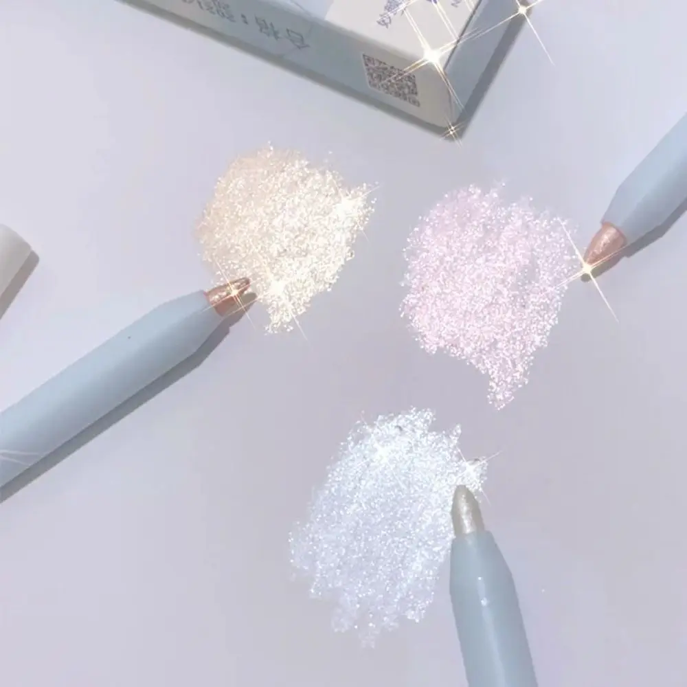 Shimmer Pearlescent Eyeshadow Pen Profession Soft Touch Glitter Eye Shadow Long Lasting Waterproof Lying Silkworm Pen Women