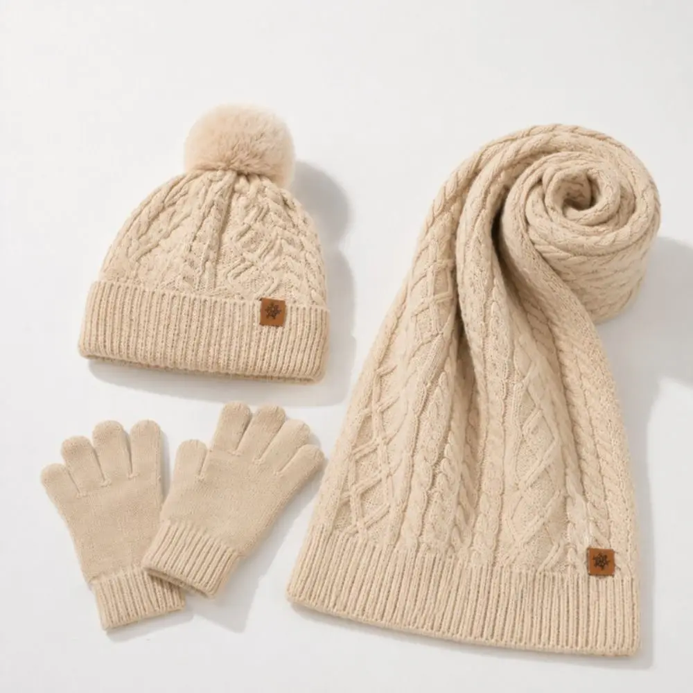 fleece-lined-3-piece-set-hat-scarf-gloves-set-twist-thermal-warm-knit-cap-ear-protection-soft-knitted-hat-outdoor