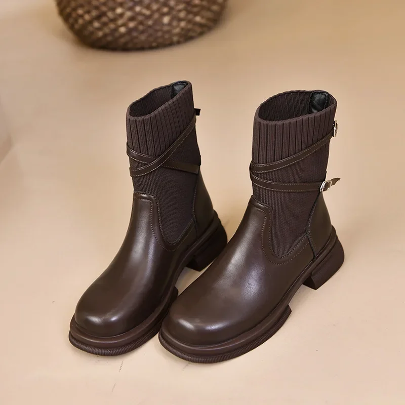 

2024 Autumn Best-selling New Short Tube Thin Socks Boots Platform Boots All French Women's Boots Women Sneakers