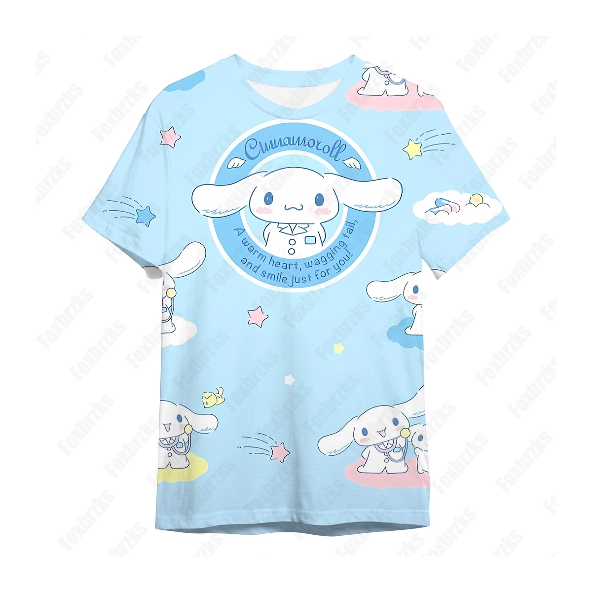 

Harajuku Style Men Women T-shirt Trend Sanrio Fashion 2024 High Quality Streetwear Hip Hop Y2k Clothes Oversized Tops