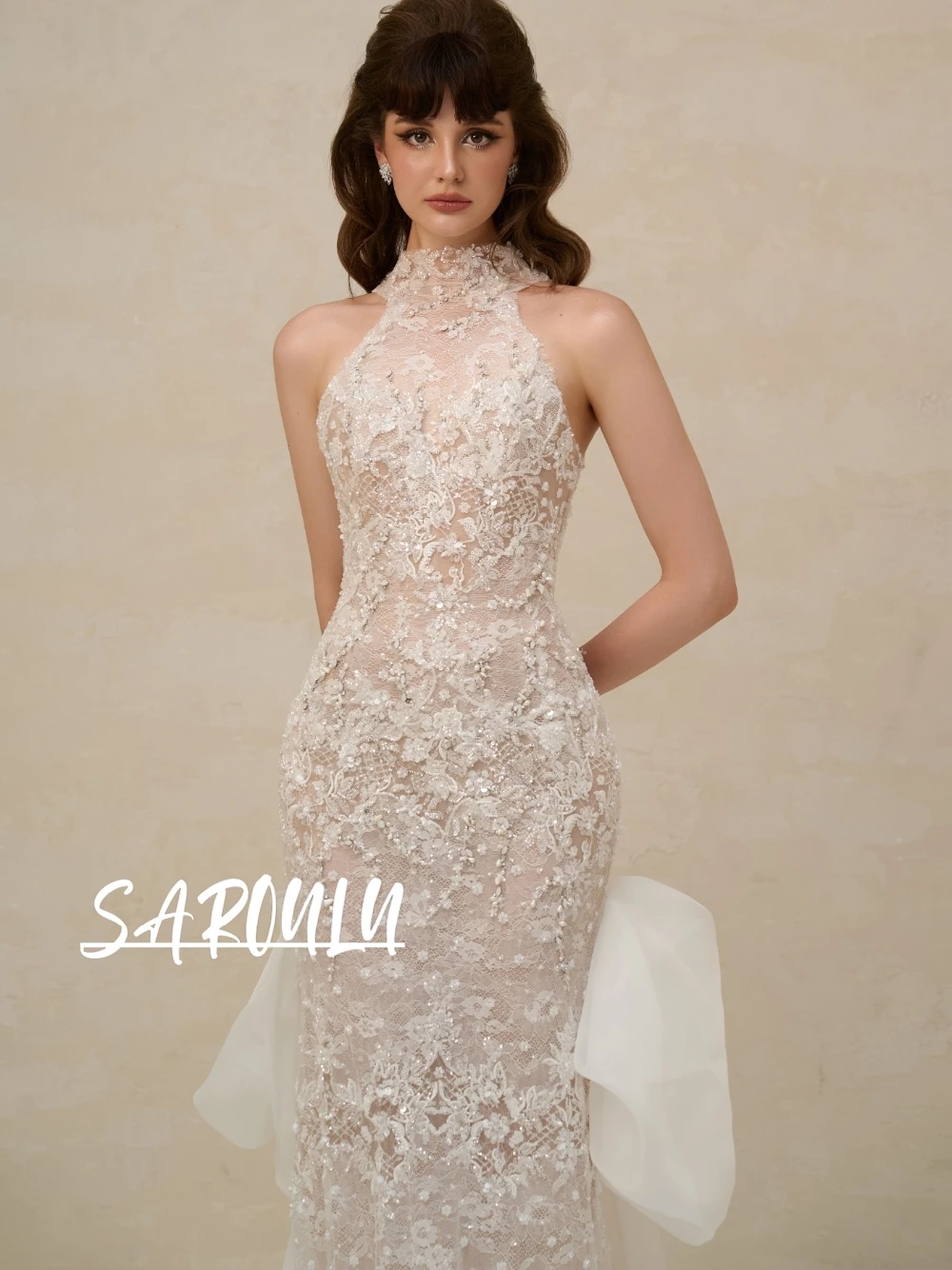 

Романтичное драматичное вечернее платье с бантом, блестящее, сексуальное, на бретельках, на заказ, для выпускного вечера, потрясающее кружевное, расшитое бисером, для свадебной вечеринки, женская одежда