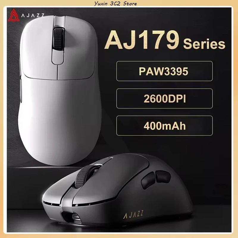 

Ajazz Aj179 Pro/Aj179 Paw3395 Трехрежимная беспроводная мышь Bluetooth Легкая магнитная зарядная база Эргономичная макроигровая мышь