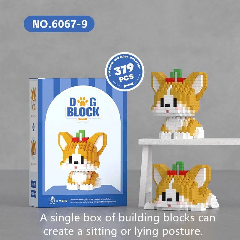 Creative And Interesting Mini Puppy Series Building Blocks Children's Educational Assembly Toys Cartoon Ornaments Birthday Gifts
