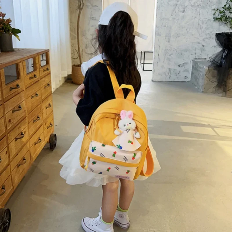 Personalized Boys and Girls Kindergarten Backpack Little Rabbit Schoolbag Customized Embroidery Name Children Day Birthday Gift