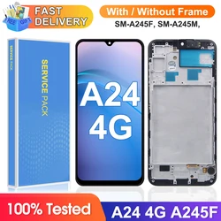 A24 4G TFT Screen Assembly for Samsung Galaxy A24 4G A245F A245F/DS Lcd Display Digital Touch Screen with Frame Replacement