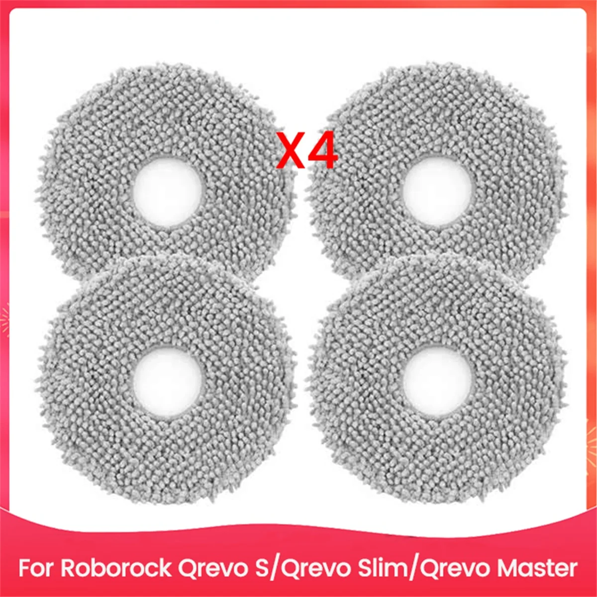 4 шт. комплект ткани для швабры для Roborock Qrevo S Qrevo Slim Qrevo Maste, пылесос, аксессуары для швабры, запасные части