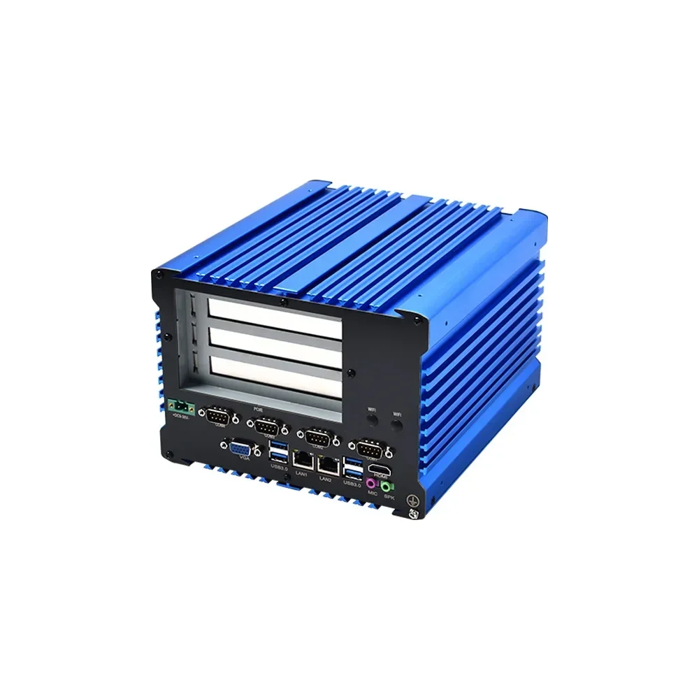 NEW Fanless Industrial Box PC with LAN,Optional 4G LTE,Core i7/i5/i3,Dual-Core Mini PC,Including PCI Slot for Industrial Use