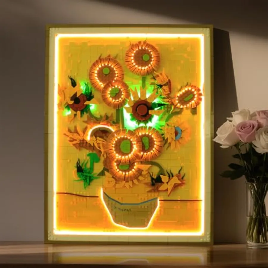 

LED Lighting Kit for Lego Van Gogh Sunflower Compatible with Sunflowers 31215 Light Set for Lego Model NOT Included Blocks