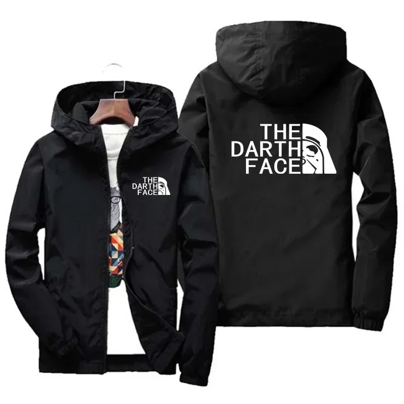 2024 Men THE DARTH FACE Bomber Jacket Men\'s Windproof Zipper Jacket Spring Autumn Casual Work Jacket Fashion Sports Jacket S-7XL