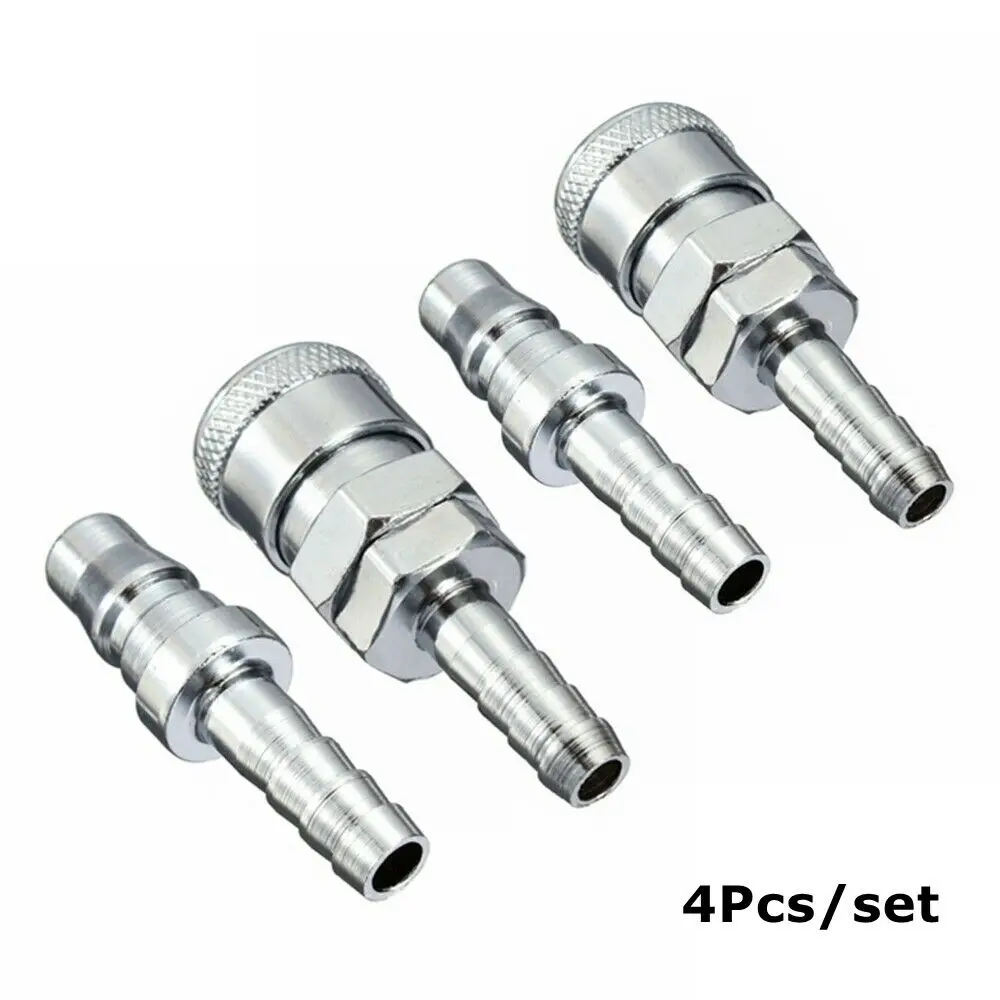 4pc 8mm Gas Hose Copper Nozzle Quick Release Connector For Motorhome