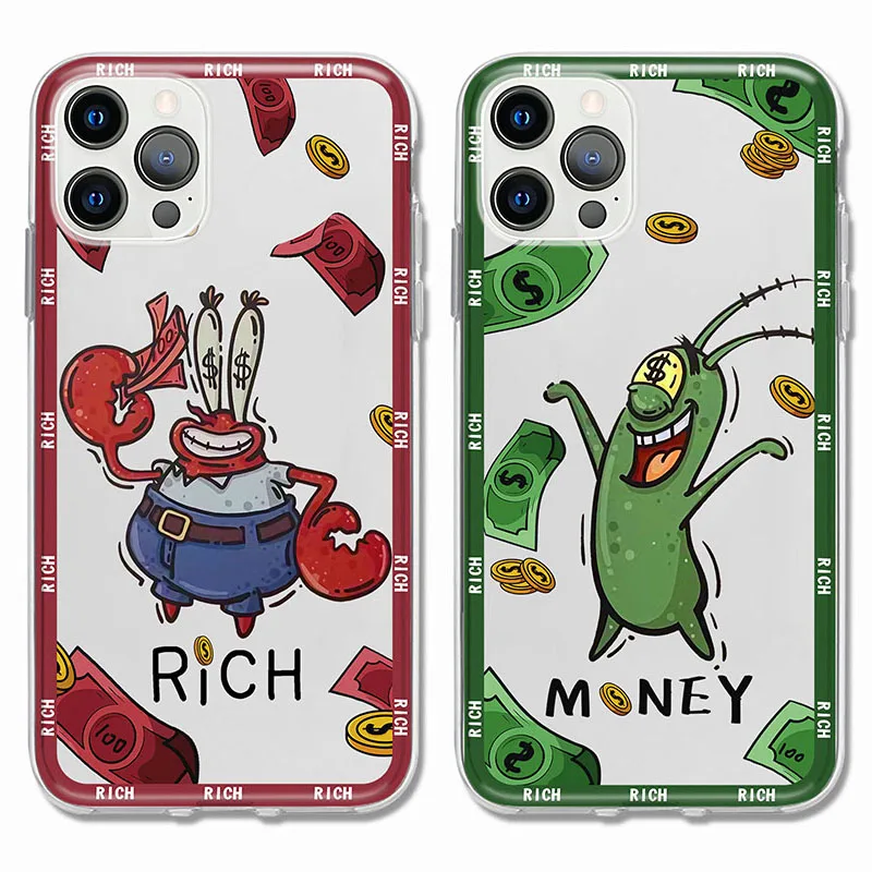 Cartoon Octopus Weiche Silikon Telefon Fall für Huawei P30 Lite P10 Plus P20 P40 Lite P50 Pro Y9 Prime 2019 klar Zurück Abdeckung Capa