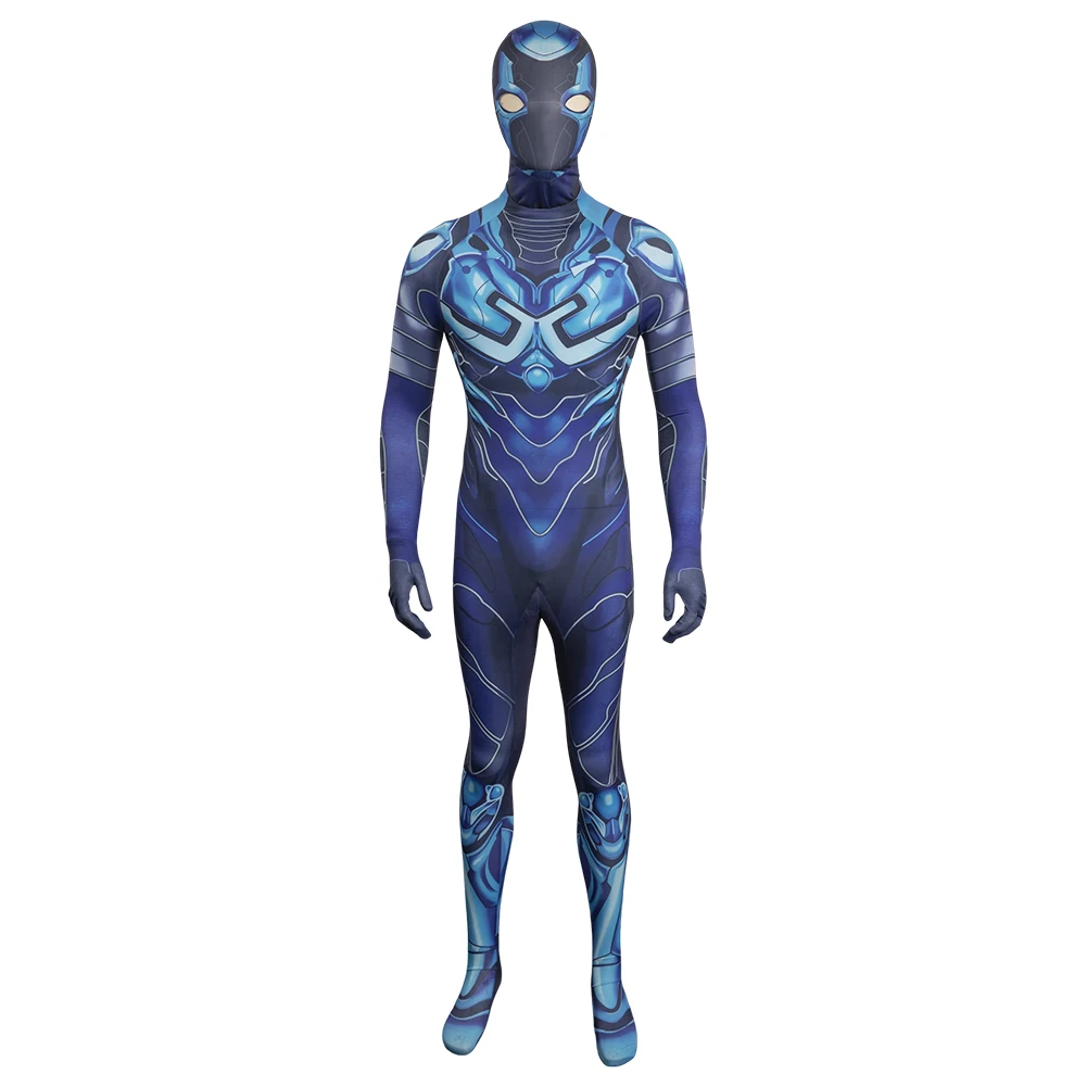 Blue Cos Beetle Jaime Reyes Cosplay Costume Jumpsuit Mask Outfits For Adult Men Male Halloween Carnival RolePlay Disguise Suit