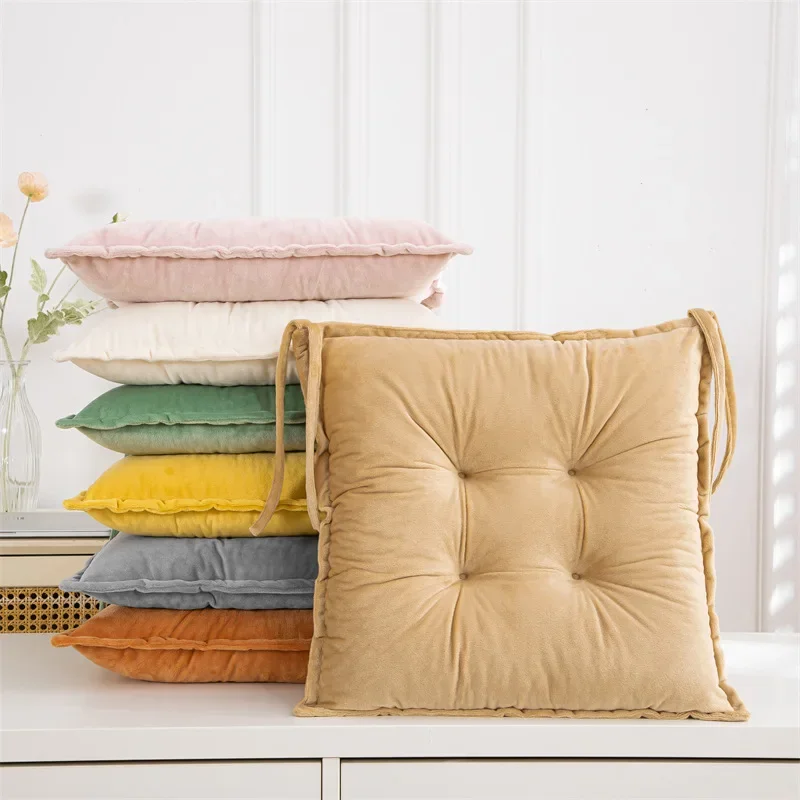 Soft Padded Cushion Solid Chair Cushion Square Mat Cotton Upholstery Pad Office Home Or Car Garden Sun Lounge Seat Cushion