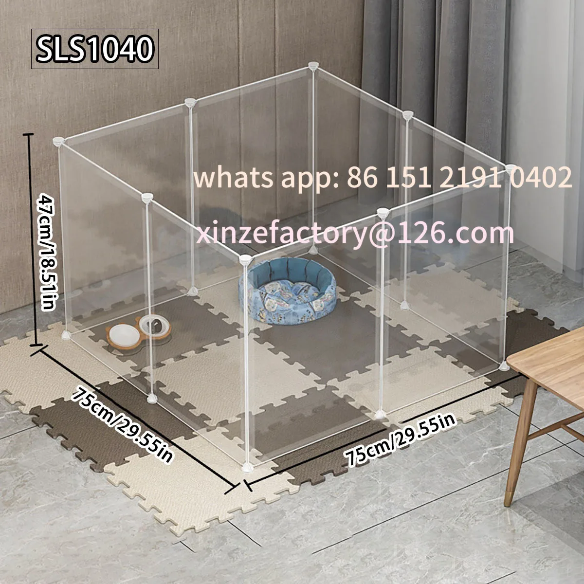 

Customizable dla zwierząt z możliwością dostosowania, wewnętrzny buda, ogrodzenie, bezpieczne łączenie, klatka dla