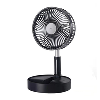 7200MAh Portable Fan Rechargeable Mini Folding Telescopic Fan Low Noise Electric Cooling Fan for Outdoor Home A