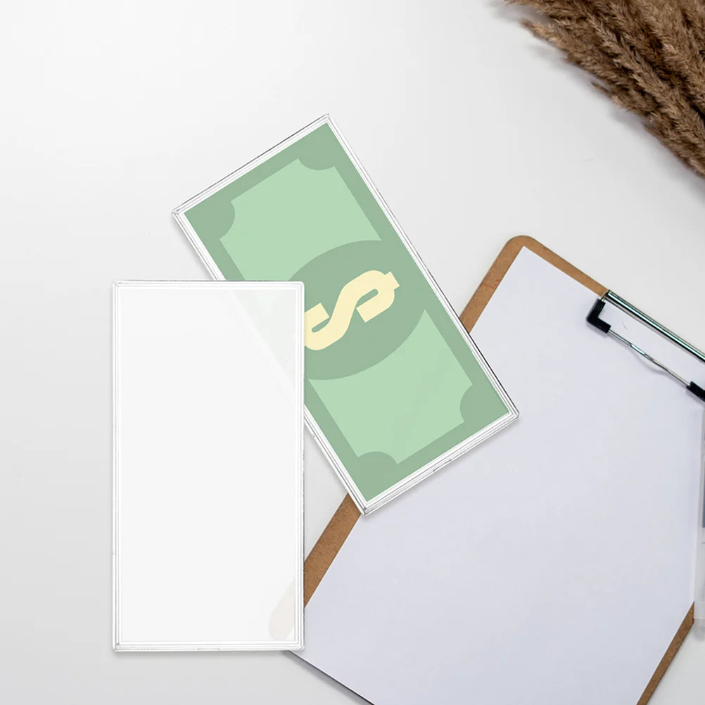 6pcs Plastic Protective For Commemorative Banknotes Bill Holder Storage Organizer Box, Clear Money Collection Case For