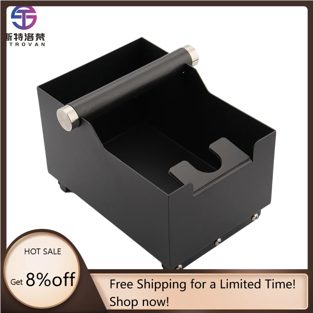 

STLG WJW Stainless Steel Private Label Coffee Knock Box Metal Portafilter Holder Big Espresso Coffee Knock Box