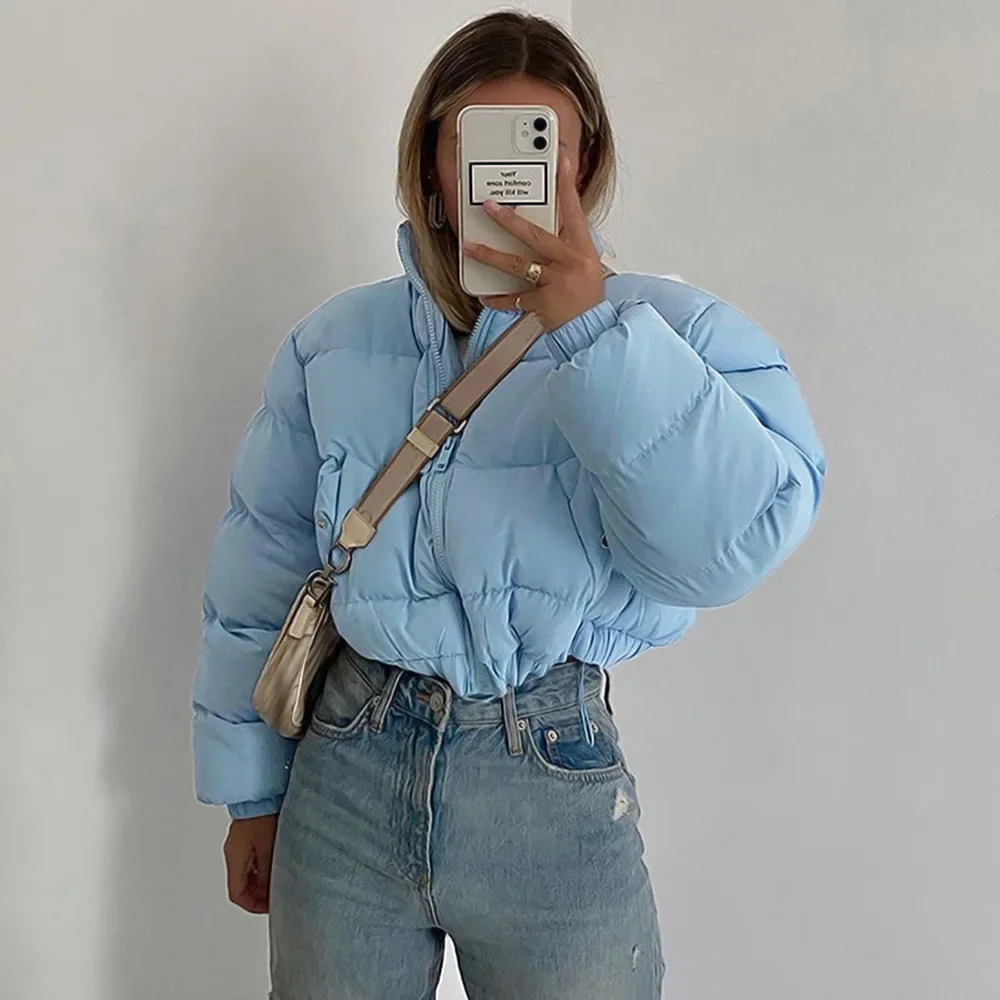 Fall Winter Down Coat Puffer Jacket and Coats Women Christmas Bubble Cropped Outerwear Warm Clothing Woman Jacket Woman Parkas