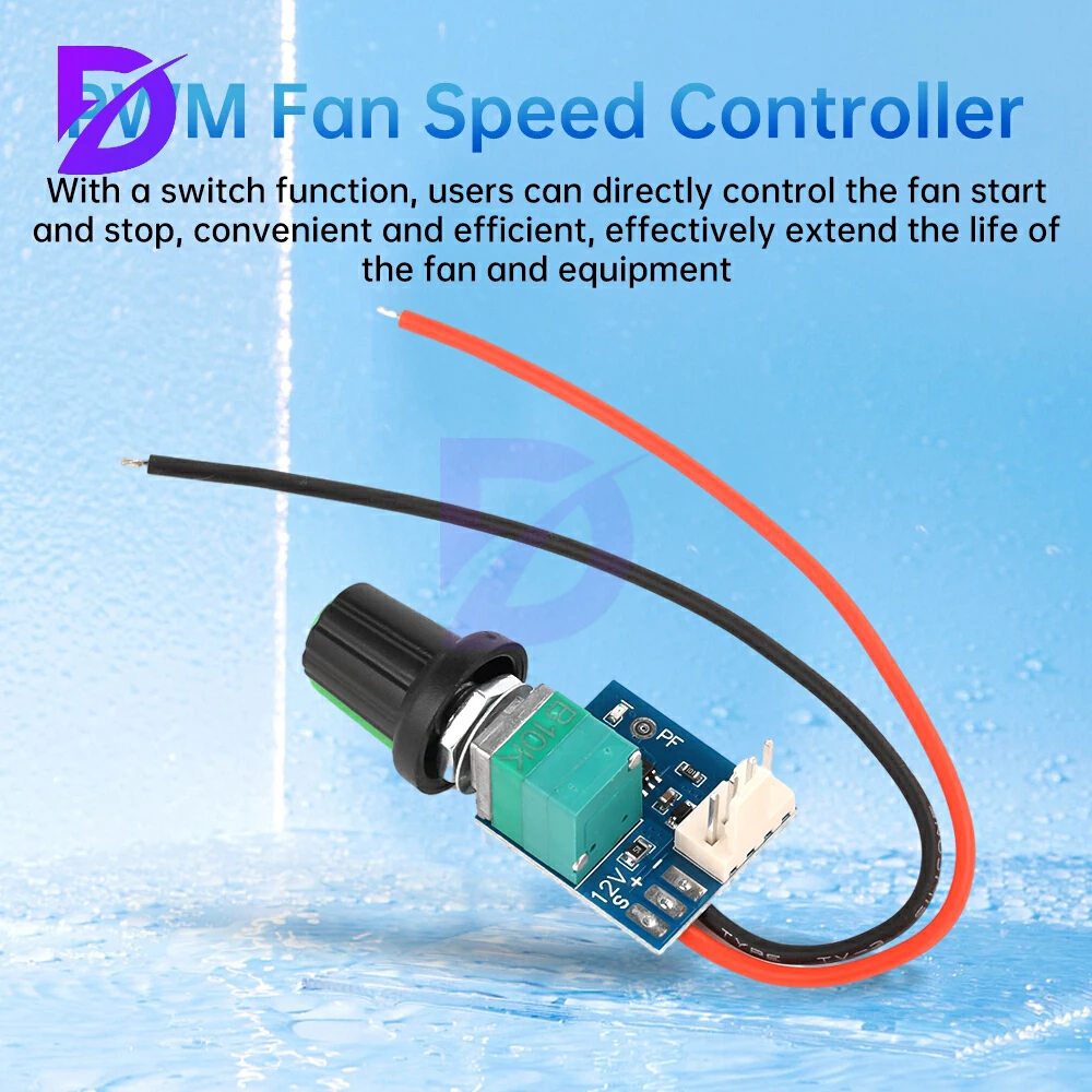 

DC5-12V Manual 4-wire PWM fan Speed Controller With Switch Chassis 4-wire fan Speed Control Noise Reduction Can Be Shut Down
