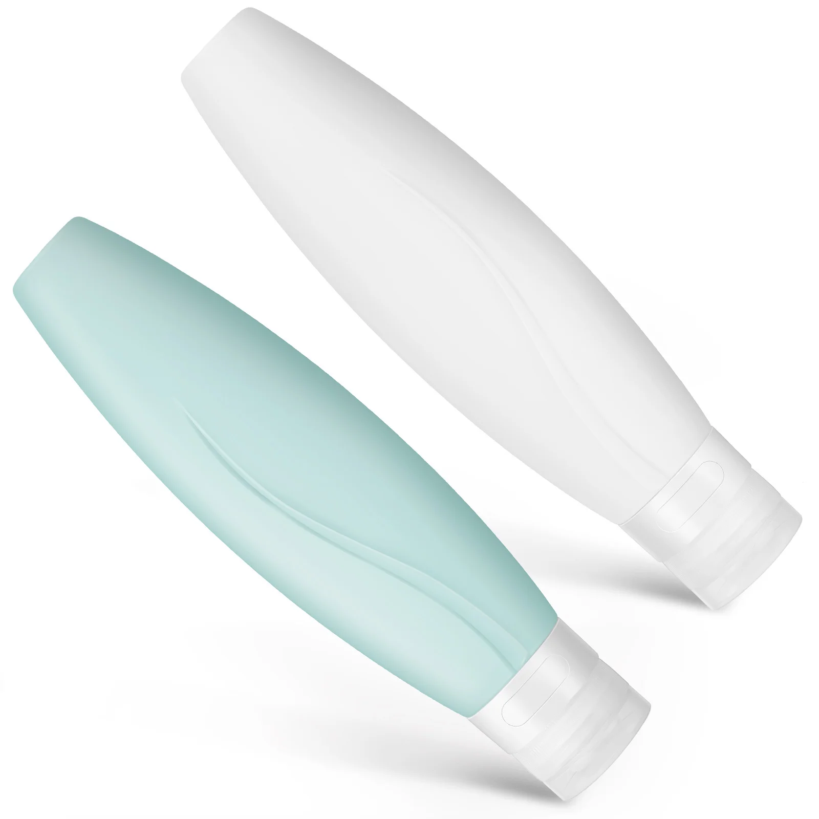 2 قطعة زجاجات السفر سيليكون 150 مللي إعادة الملء أدوات الزينة الحاويات مانعة للتسرب المحمولة غسول موزع شامبو للاستحمام الصالة الرياضية #3