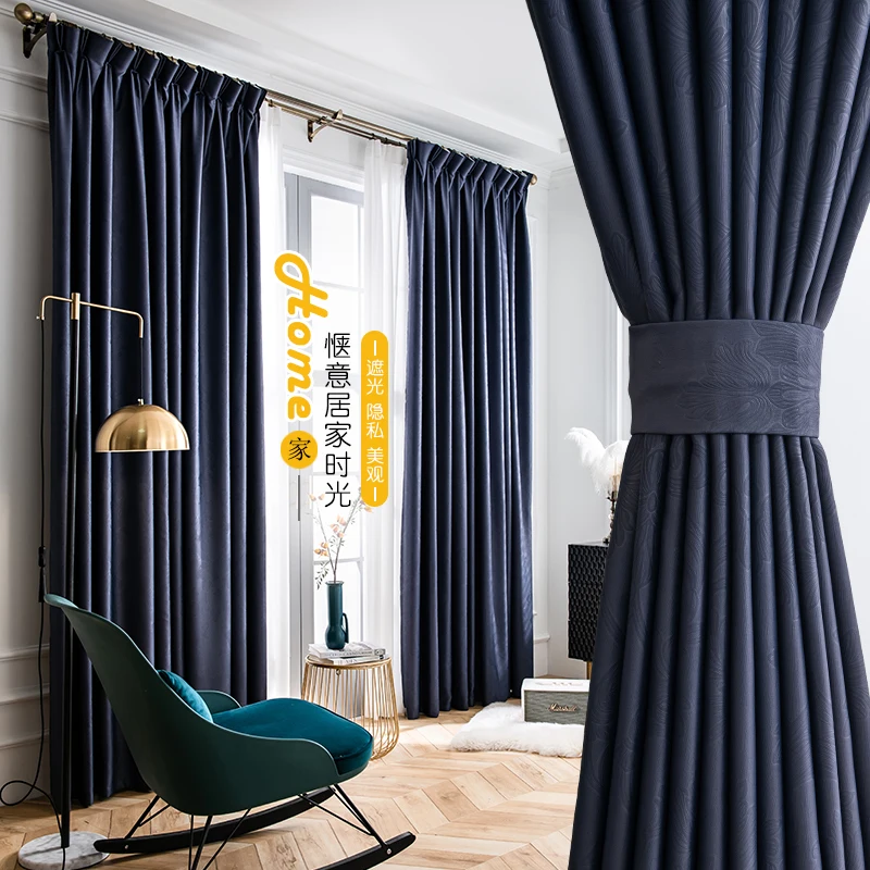 

Modern Color Nordic Thickened Curtains for Living Room Dining Room Bedroom Blackout Custom Size Simple Decor Luxury White Tulle