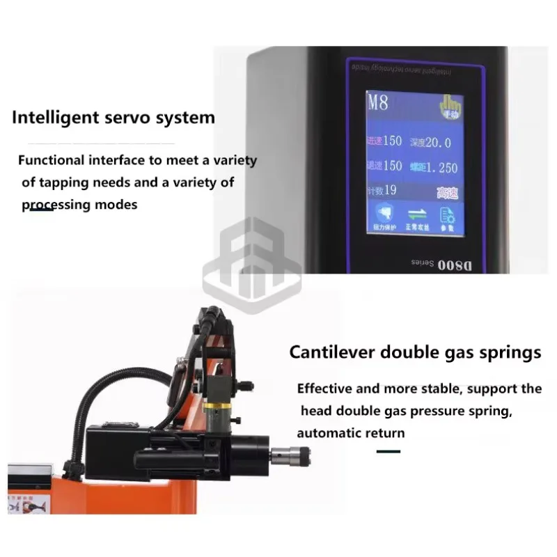 Automatische 1200W Servo Tapper Touchscreen Flexibele Arm Boren Threading Machine M6-M36 Universele Elektrische Tikken Machine