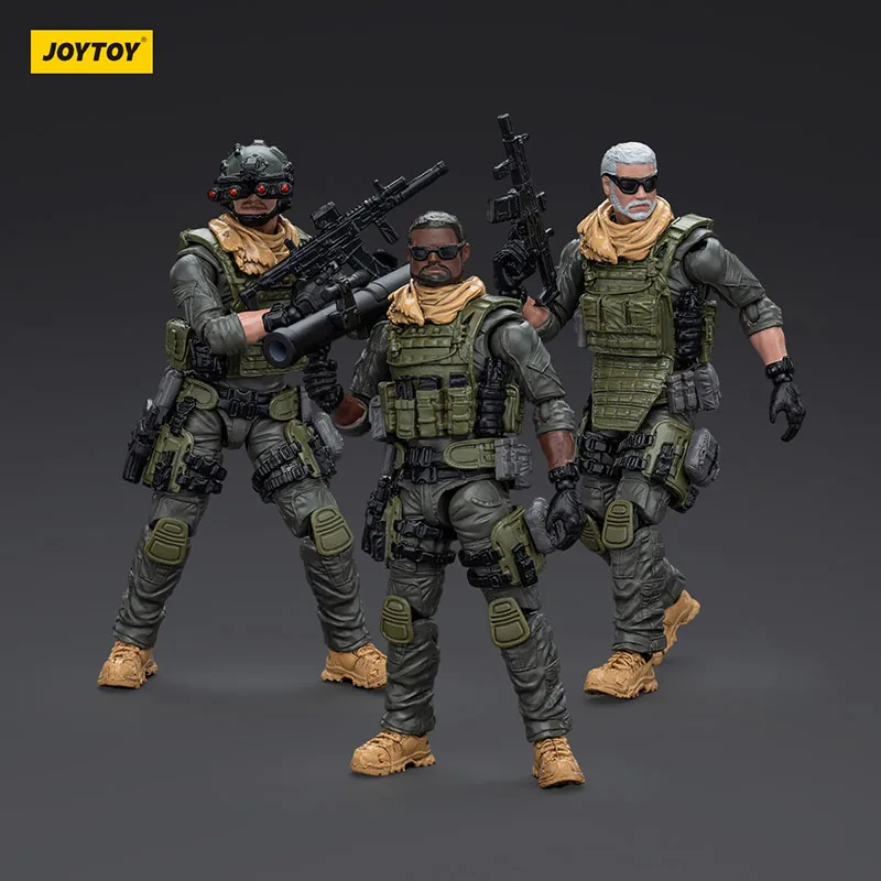 JOYTOY 1/18 NATO Defense Forces 13th Assault Squad Sniper Demolition Expert Trooper Action Figure Mini Military Soldier Model