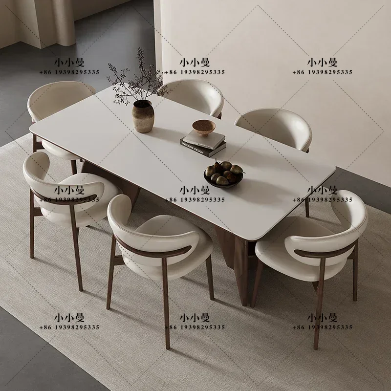 130cm 140cm 150cm 160cm 180cm Modern Furniture Italian Rectangular Solid Wood Slate Dining Table Desk Dining Room Chairs Tables