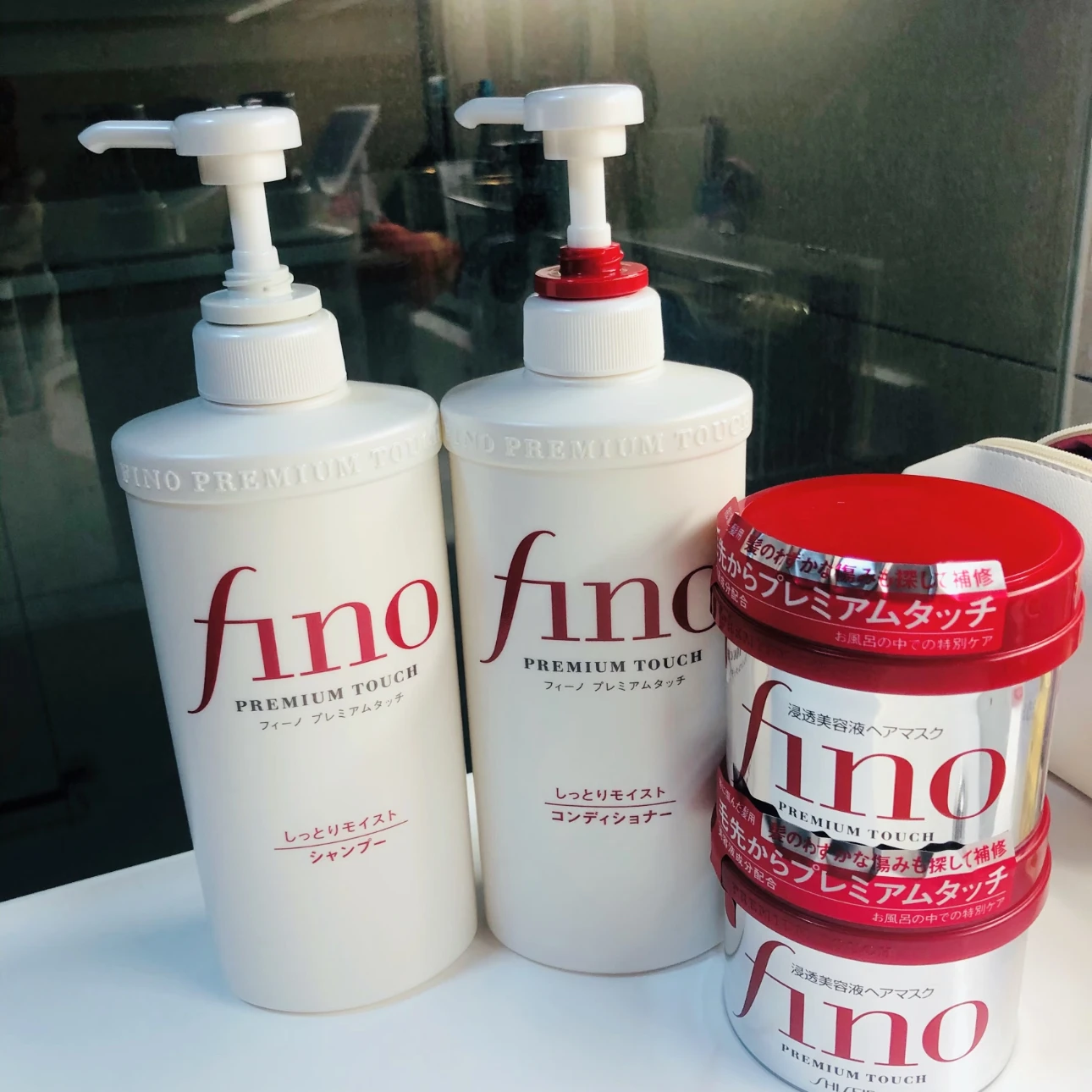 Brand Fino Premium Touch Series Hair Care Set Original Shampoo Conditioner Hair Mask Hair Essence Oil Nourish Repair Hair Scalp